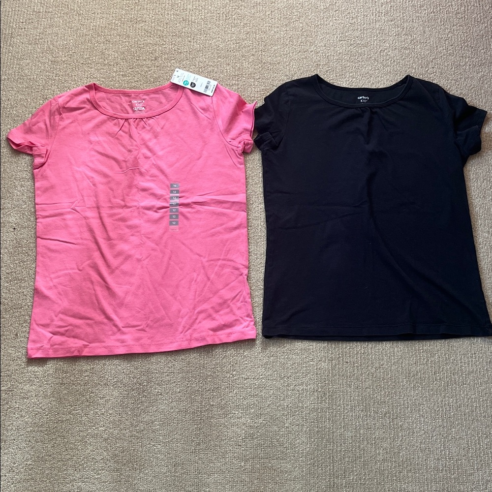 BUNDLE OF TWO CARTER’S T-SHIRTS - SIZE 12